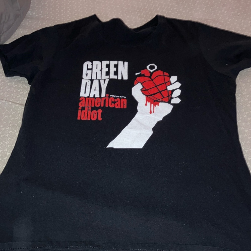 Green Day Black Short Sleeve Kids Tee